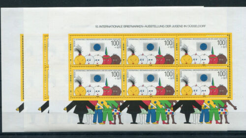 3 x federal bloque nº 21 post frescos BRD 1472 sellos Ausst. 1990 michel 66,00 €