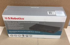 NEW Genuine U.S. Robotics USR8001 Broadband Router with USB Print Server