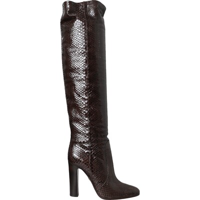 Dolce & Gabbana Zapatos Marrones Exótico de Piel Tacón Botas Altas EU35/US4.5