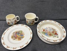 Vintage Royal Doulton Bunnykins Ceramic 4 Piece Set Made In England