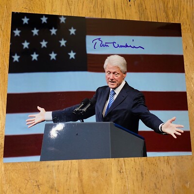 President Bill Clinton Signed / Autographed 8x10 Photo JSA LOA James Spence