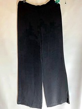 Ralph Lauren Woman's 100 Silk Slacks Pants Black Size 8 Relaxed Fit Comfort