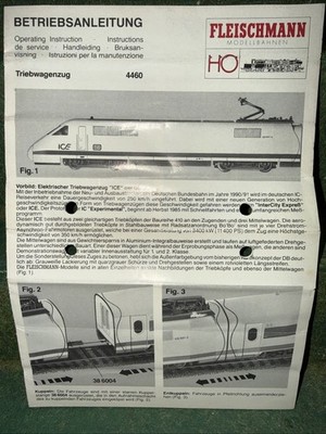 Fleischmann H0 4460 ICE Betriebsanleitung Ersatzteil    