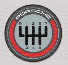 Seven (7) Speed Manual Transmission Decal for Porsche (front adhesion)