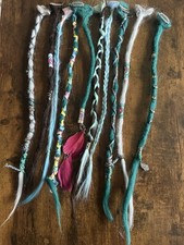 Colorful locks Clip-In Hair Extensions, 10Pack, Synthetic, Feather, 20 inch