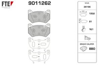 Fte Bremsbelagsatz Scheibenbremse 9011262 FüR Audi Q5 Fyb Fyg Sportback Fyt Tdi