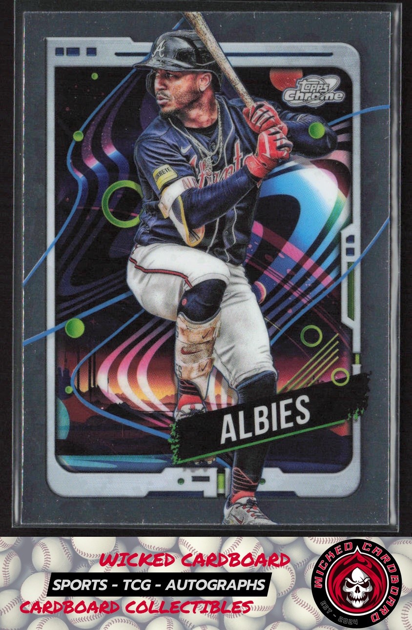 Ozzie Albies 2024 Topps Chrome Cosmic #166 Atlanta Braves