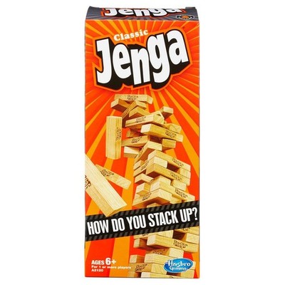 Hasbro Jenga Classic Wood Block Stacking Game