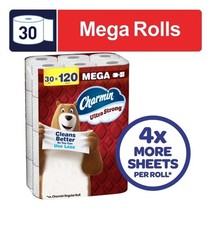 Charmin Toilet Paper Ultra Strong, 30 Mega Rolls