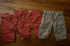 Levi  s Boys Shorts Lot Size 8 Cargo Chino Utility Shorts Rust Orange Tan