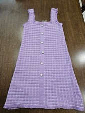 URBAN REVIVO Tweed Purple Dress Large