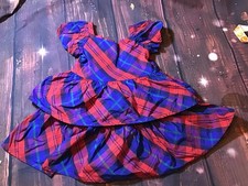 Janie And Jack The Tiered Tartan Party Girl Dress Size 3