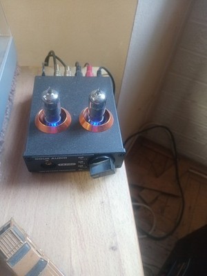 HiFi MM Phono Vorverstärker f. Plattensp. Tube Preamp + 2x RCA Cables in Gold 