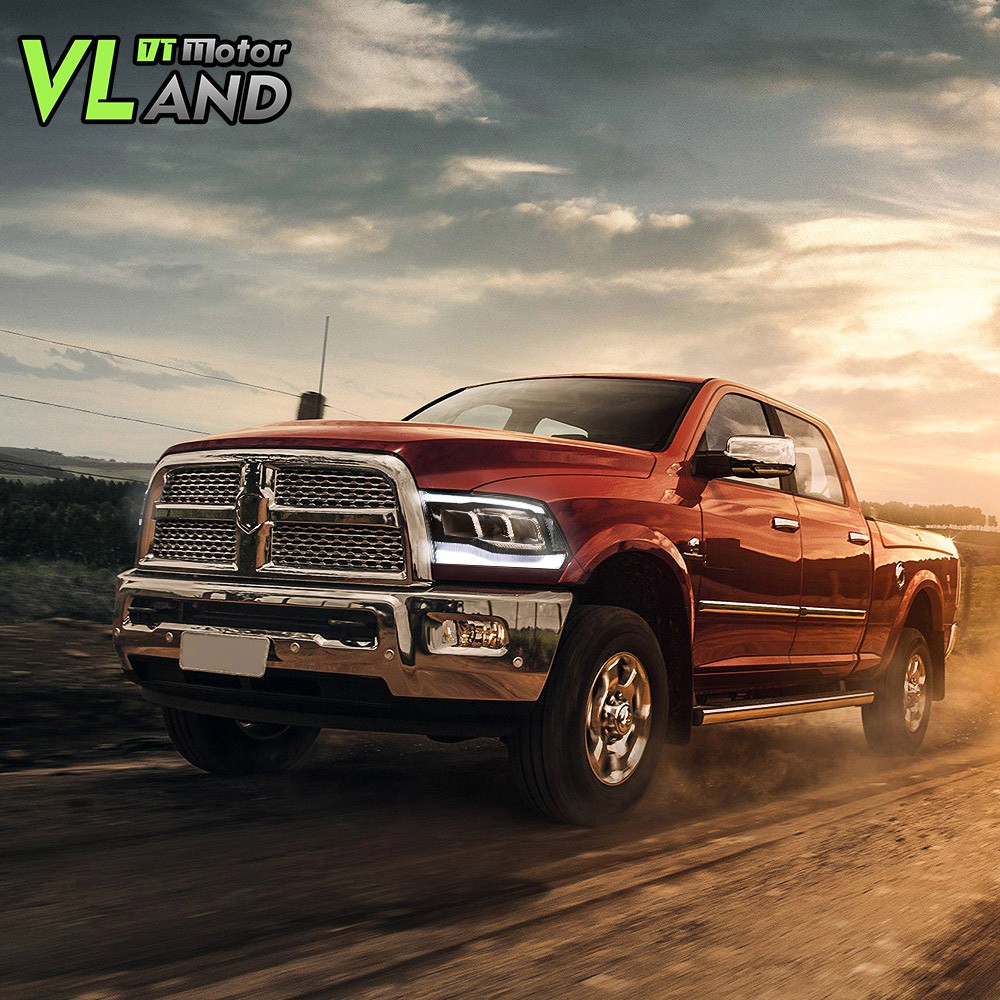 FULL LED Headlight For 2009-2018 Dodge Ram 1500 2500 3500 Pickup Truck Animation