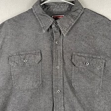 Wrangler Comfort Flex Men s Shirt XL Charcoal Long Sleeve Button Up Cowboy Work