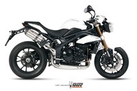 Auspuff Zugelassen Mivv Sound Inox Triumph Speed Triple 1050 R / S / Rs...