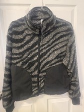 Varley Womens Gray Full Zip Sherpa Active Jacket Size L