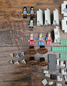 Lego 6062 Castle Black Falcons Battering Ram 100% Complete Cracked Arm