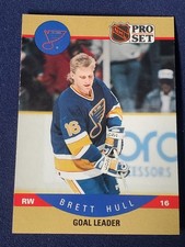 1990-91 Pro Set Brett Hull Goal Leader Card #395 St. Louis Blues