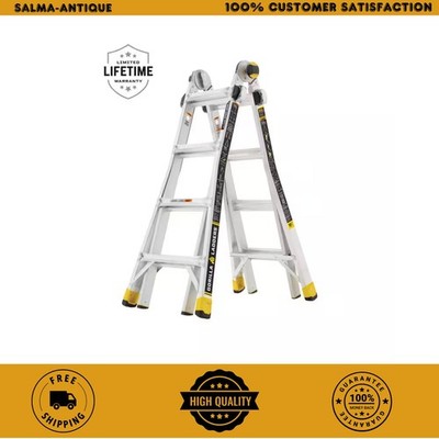 18 ft Reach Aluminum Multi Position Ladder 300 lb Type IA w/ Hooks
