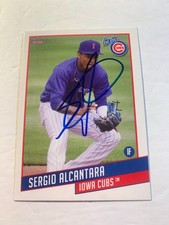 Sergio Alcantara Card Signed 2021 Iowa Cubs IP Auto
