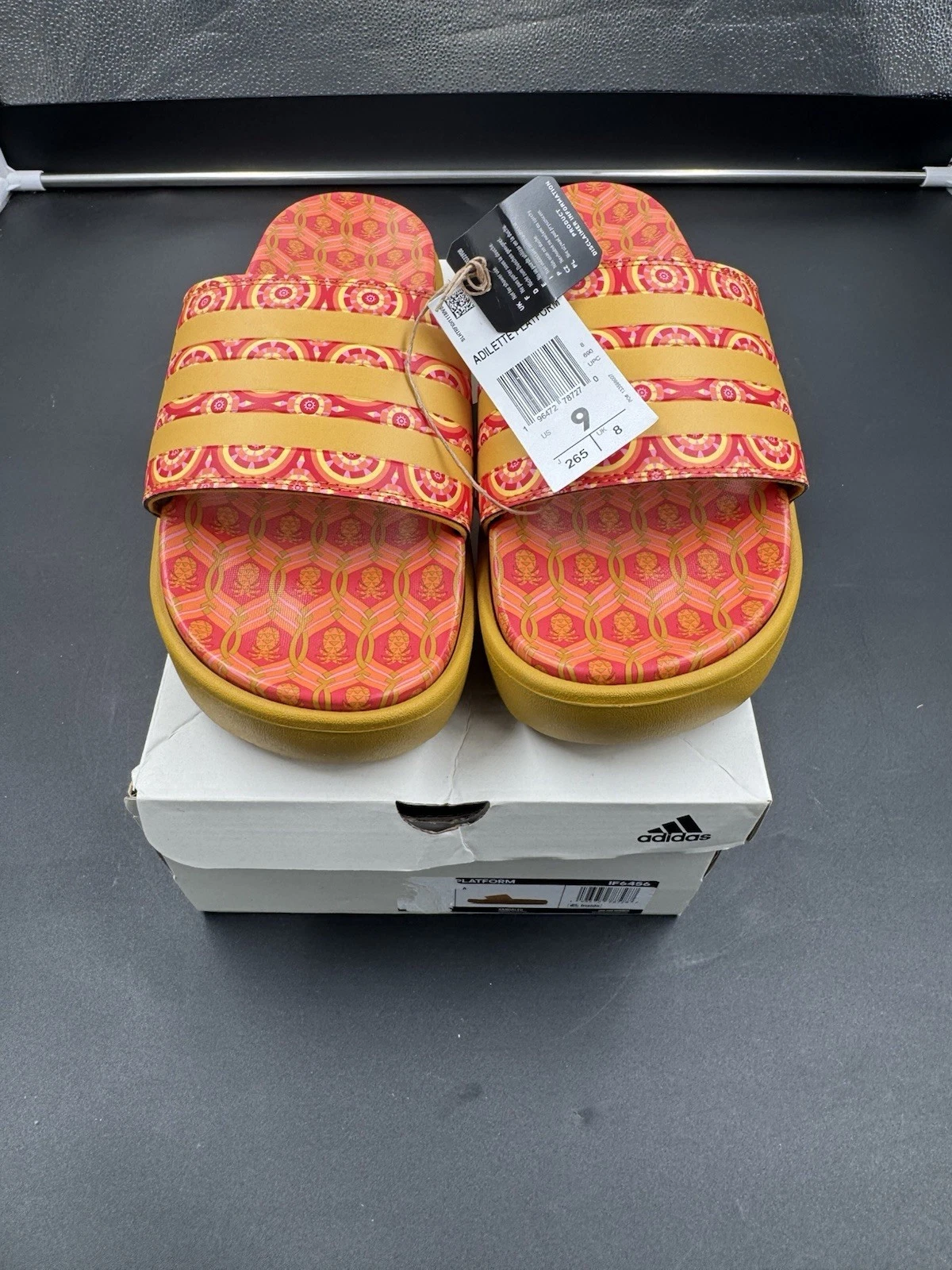 Adidas Adilette Platform Slide Spiaggia Vacanze Donna 9 Nuove con etichette