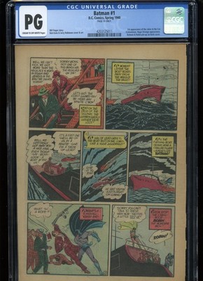 Batman #1 CGC Page 19 - Original and Unrestored - Batman and Robin