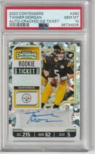 2023 Panini Contenders Tanner Morgan Cracked Ice auto RC /23 - PSA 10