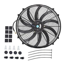 16 Inch Slim Fan Push Pull Electric Radiator Cooling Fan Universal High 