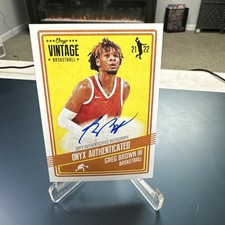 2021-22 Onyx Vintage - Greg Brown III #VAGB Autographs (AU, RC)