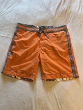 ROBERT GRAHAM Men's Size 38 Multicolor Board Short Orange Surf Swim Vacation EUC