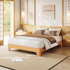 Full Size Bed Frame Wood Platform Bed Frame Minimalist Bedroom Furniture