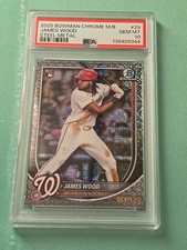 2025 BOWMAN CHROME MEGA BOX #29 JAMES WOOD STEEL METAL GEM MINT 10 
