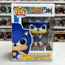Funko Pop Videojuegos Sonic The Hedgehog Con Esmeralda 284 Sega Juguete Figura Vinilo