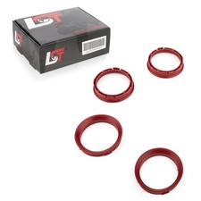 4x Zentrierringe Distanzringe Dunkelrot Alufelgen Ø 66,45 mm - 57,1 mm für FORD