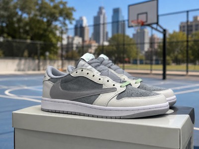 Travis Sc0tt x Jordan 1 Low White Grey - (MEN SIZE US)