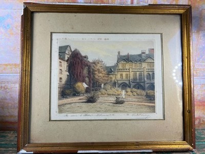 Victor Valéry (Lochelongue, 1870-1930) - ''La Cour d'Albane à Rouen'' -...