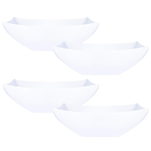 Disposable 32 ounce Square Serving Bowls, Party Snack or Salad Bowl, Medium P...