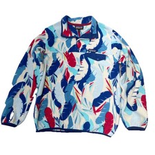 Patagonia Synchilla Feather Dance Snap-T Pullover Womens M Fleece Sweater Tribal