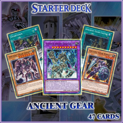 #ad ANCIENT GEAR STARTER DECK 47 Dr. Crowler Geartown Golem Duelist Kingdom YuGiOh $20.00