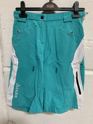 Odlo Damen Shorts Fahrrad Kurzehose mit Inner Brief, Radhose, blau/Weiß, XS
