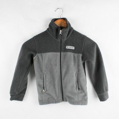 Columbia Childs XXS (4/5) Two-Toned Gray Full Zip Soft Shell Fleece Jacket