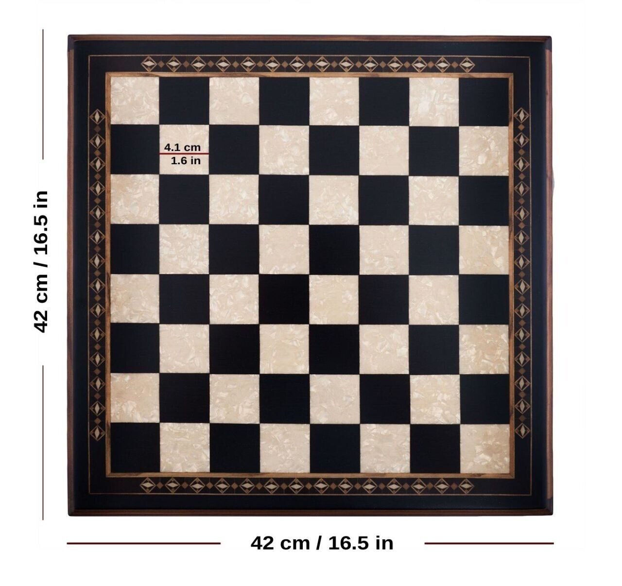 16.5 Luxury Chess Set Personalized Wooden Chess Board With 