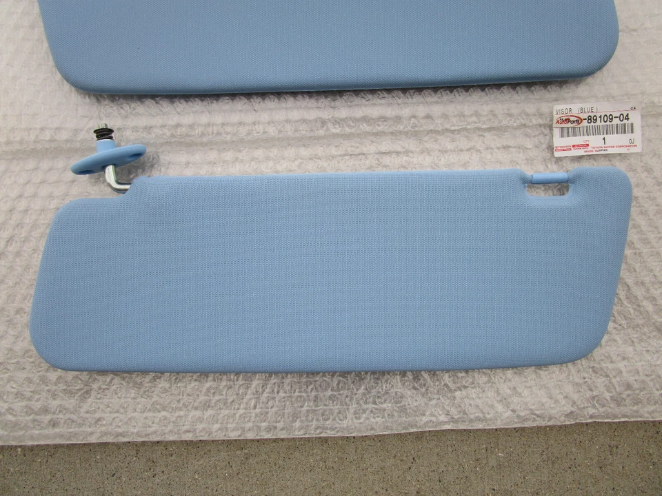 FITS: 79 - 83 TOYOTA PICKUP FRONT LEFT + RIGHT SIDE SUN VISOR SET BLUE OEM NEW - Image 4 of 4