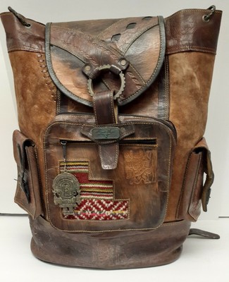 leather tooled backpack