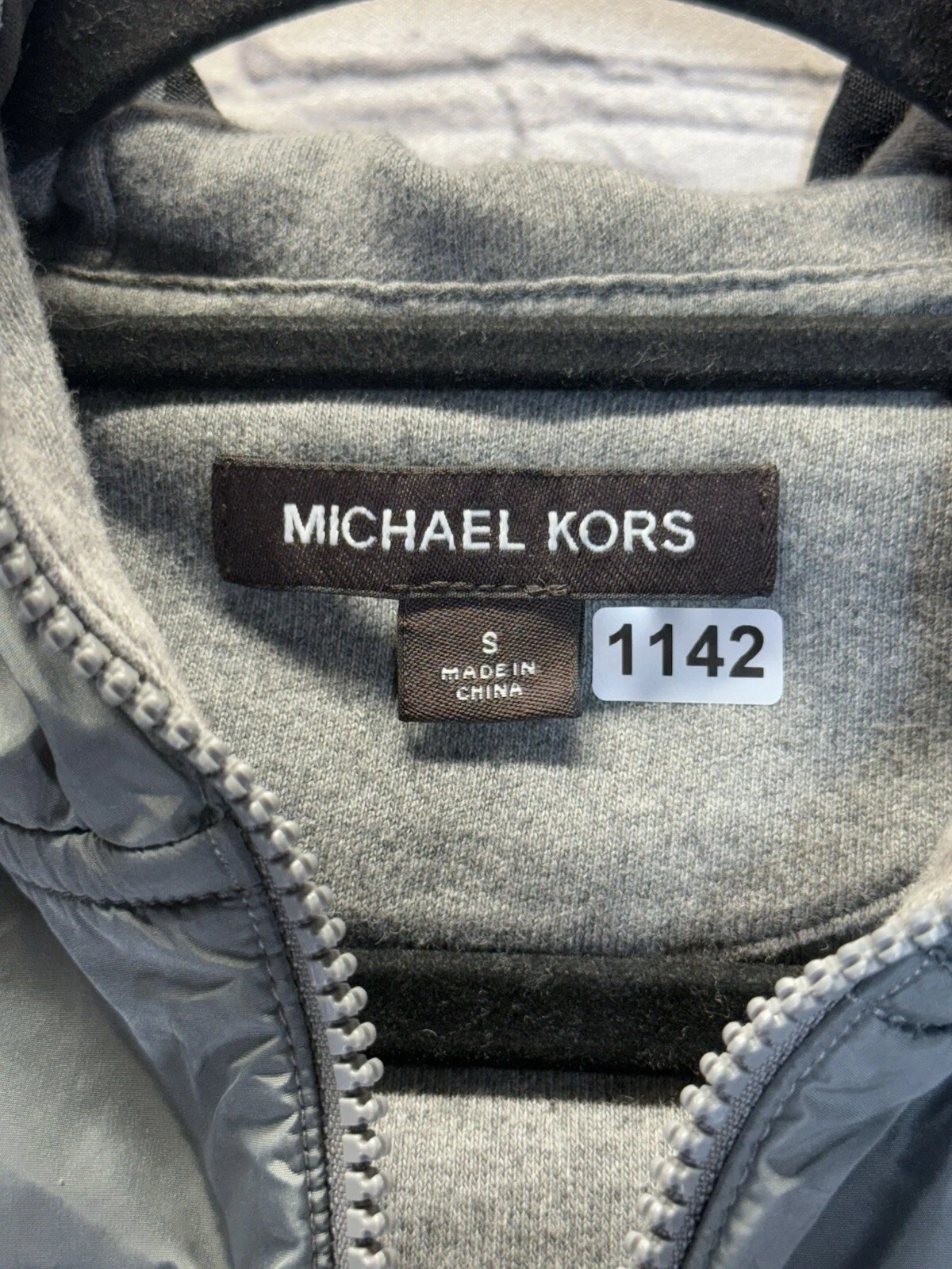 Michael Kors Felpa con Cappuccio Senza Maniche Full Zip Grigio Uomo Taglia S