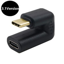 4K USB 3.1 Type C U Shape Angled Male to Female Data Charging Adapter Connector