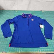 Chicago Cubs Alyssa Milano Womens Half Button Long Sleeve Shirt XL MLB Baseball