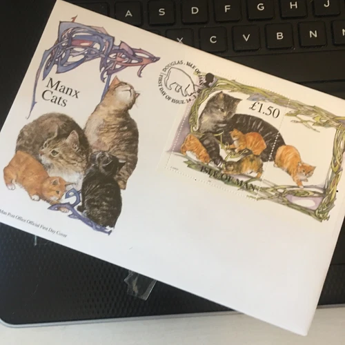 ISLE OF MAN FIRST DAY COVER  1996 MANX CATS Minisheet  See Photos