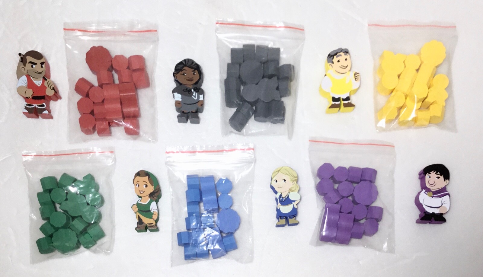 STONEMAIER CHARTERSTONE BOARD GAME CHARACTER FIGURE PLUS 15 PIECES CHOOSE COLOR